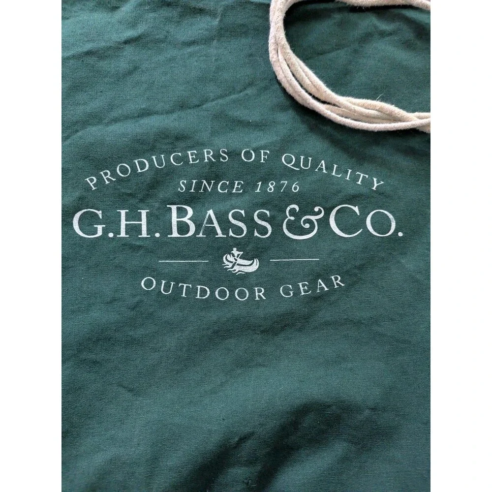 G.H. Bass Heavy Canvas Duffle Sling Camp Bag Laundry Sack Green Military Core